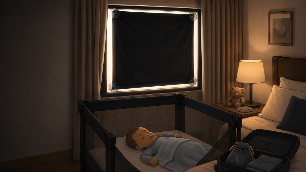 How to Black Out a Hotel Room for Baby Sleep