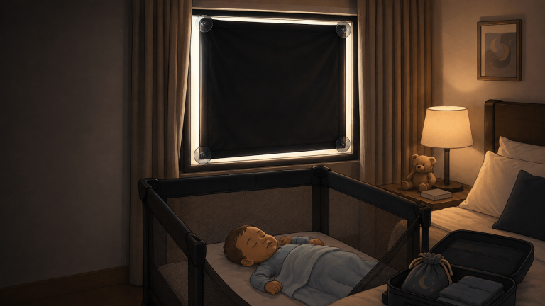 How to Black Out a Hotel Room for Baby Sleep