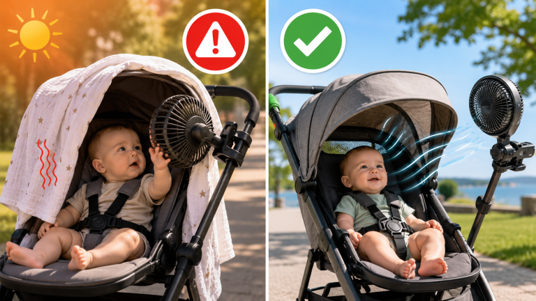 Are Stroller Fans Safe for Babies? Placement, Guards and Heat Limits
