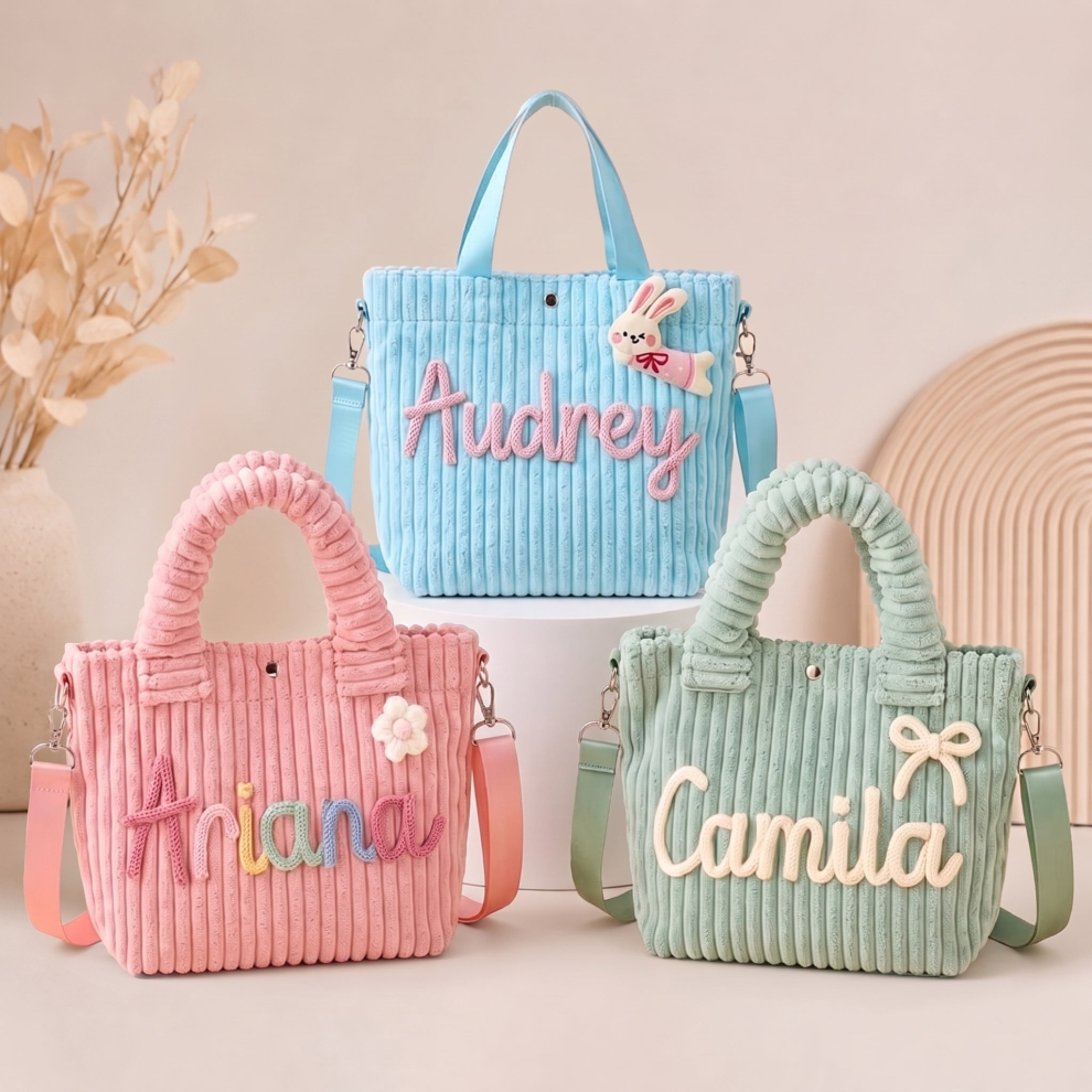 Personalized Kids Crossbody Bag – White