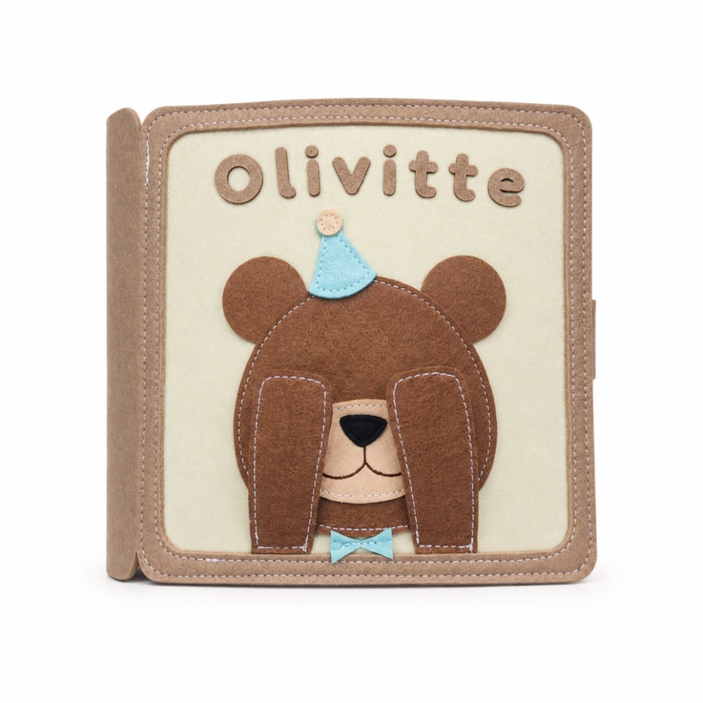 Personalized Felt Busy Book – Bear Adventure