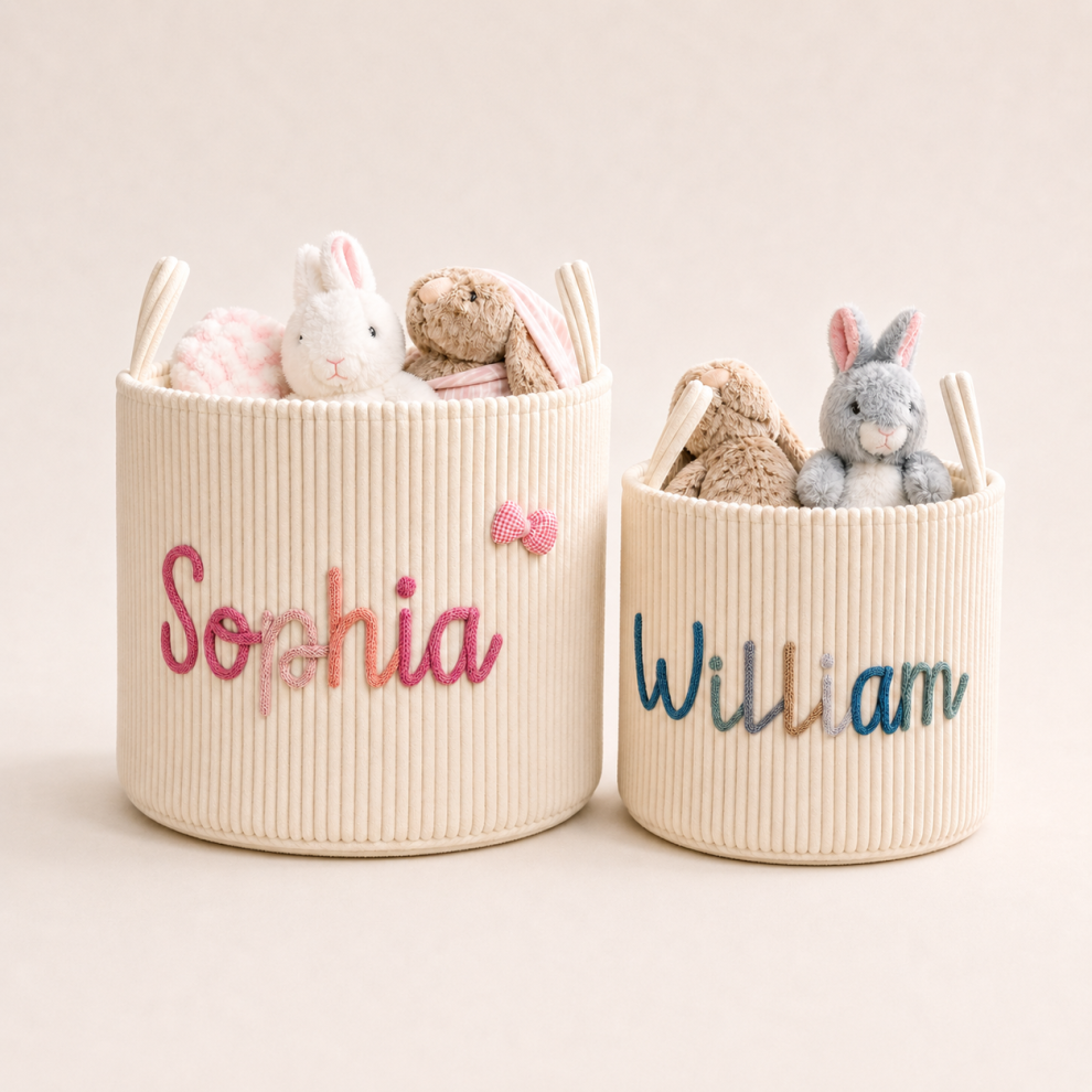 Personalized Corduroy Storage Basket – XL