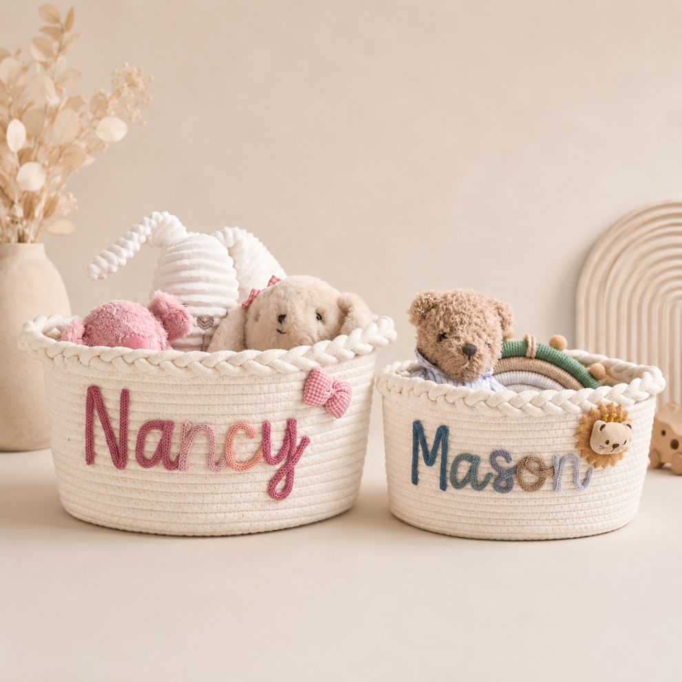 Personalized Baby Basket With Name – S