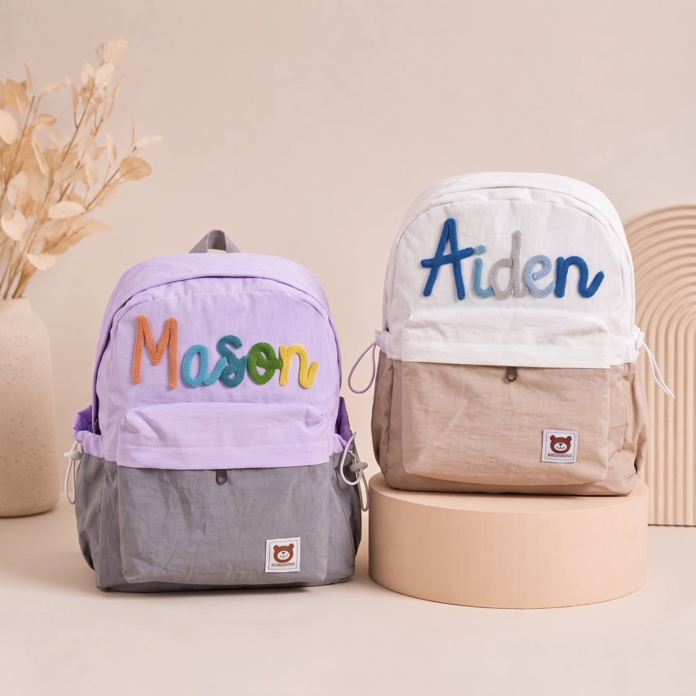 Personalized Kids Nylon Backpack – Pink